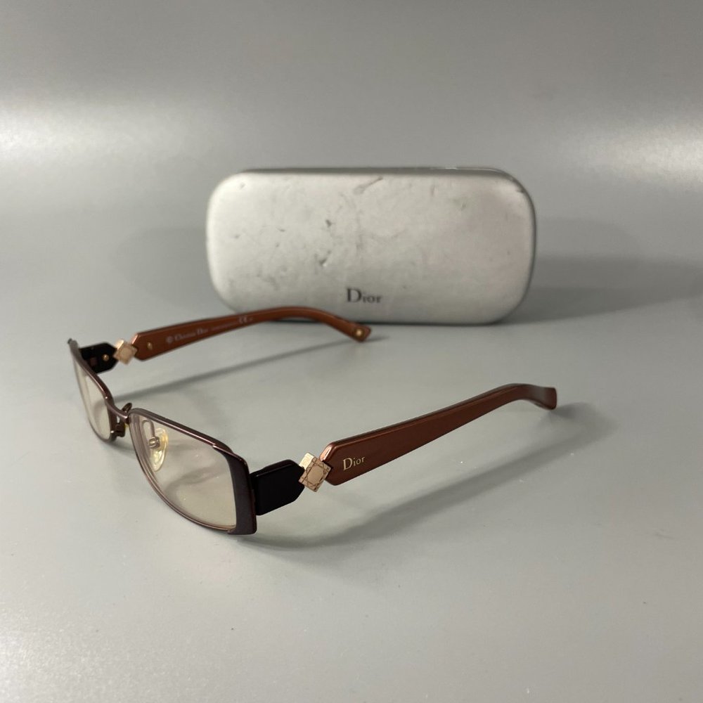 CHRISTIAN DIOR CD3747 3747 YGJ Brown Eyeglass Frame w/Case - Picture 7 of 13
